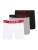 Jordan Boxershorts ‘FLIGHT Cotton Core Boxer Briefs’  grijs gemêleerd / rood / zwart / wit