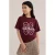 WE Fashion rechtvallend T-shirt – donkerrood