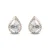 Luxenter oorbellen, 925 sterling zilveren theli en glanzende zirkonia met 18K roségoud vergulde afwerking