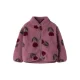 NAME IT MINI teddy gebloemde jas – donkerroze