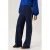 Miss Etam straight high waist gestreepte broek donkerblauw