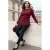 Trendyol Curve Dames Bordeaux Effen Lang Getailleerd Grote maten Blouses