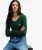 Athletic Button Down Longsleeve Top Green