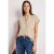 Street One Dames Blouse met losse schouders en gespleten hals in Beige