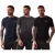 Bench Heren Logo Katoenen T-Shirt (Pak van 3) (Marine/Grijs/Zwart)