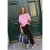 Mid Waist Broek met Wide Leg pijpen in casual pasvorm