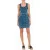 Moschino Suspenders Denim Dress Blue
