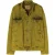 American Vintage Long-sleeved Jacket With Mandarin Collar Yellow Overdye