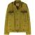 American Vintage Long-sleeved Jacket With Mandarin Collar Yellow Overdye