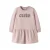 NAME IT MINI midi sweatjurk met ruches en tekst – lichtroze