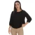 Jacqueline de Yong Riana damestop met 3/4-mouwen, zwart