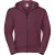 Russell Heren Authentieke Sweatshirt met volledige ritssluiting / Hoodie (Bourgondië)