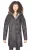 Dames zwarte shearling duffelcoat met capuchon-Lille