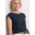 Shirt met hangende schouders en boothals