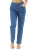 MYT Damesjeans met elastische taille aan de zijkant in blauw