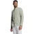 No Excess Shirt granddad solid with linen light army