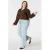 MS Mode blousetop donkerbruin