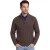 Half zip kabeltrui Fynch Hatton grijs bruin
