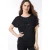 EsQualo T-shirt Modal Turn Up Sleeve Black