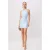 TRENDYOLMİLLA Dames Donkerblauw Effen Kort / Mini Mouwloos Bodycon Jurken