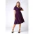 Topvintage exclusive ~ Sadie Slinky swing jurk in aubergine