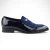Heren Smart Blue Loafers Leren Gevoerde Fluwelen Instappers