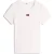 Tommy Jeans Dames-T-shirt met badge, geribd, normale pasvorm (Antiek Wit)