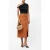 French Connection Ariette Lin Blend Slit Midi Sk Coffee Brown