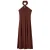 Mango halter midi jurk – roodbruin