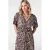 MS Mode midi jurk met paisley print bruin