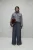 VILA wide leg high waist casual broek grijs