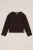 WE Fashion – Meisjes T-shirt met lange mouwen – Donkerbruin – Katoen –