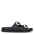 Manfield leren slippers zwart