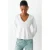 MANGO TEEN blousetop met plooien – naturel wit