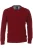 Redmond Casual Regular Fit Trui ronde hals wijnrood, Effen