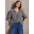 Street One Studio Dames Gedessineerde blouse met ruches in Blauw