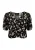 Faina Gedrapeerd blouseoverhemd Dames zwart/beige