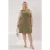 Curve damesjurk, groen, recht model, mouwloos, casual/dagelijks, relaxed, plus size