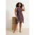 Trendyol Curve Dames Bordeaux Bloemen Midi Mouwloos Casual A-lijn Grote maten Jurk