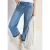 7/8 High Waist straight leg jeans met Loose Fit