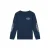 Malelions sweater met backprint – donkerblauw