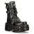 New Rock unisex zwart lederen gevechtsplatformlaarzen – TANK373-S1