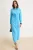 Trendyol Modest Dames Blauw Effen Maxi Lang Casual Recht Modest Jurken