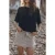 Mikuta The Khaki Faded Slit Denim Skirt Green