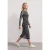 Midi-jurk met boothals en luipaardprint