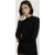 EsQualo Top Rib Long Slve Black