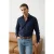 TRENDYOL MAN Heren Donkerblauw Effen Lang Regular fit Overhemden