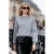 TRENDYOLMİLLA Dames Grijs Effen Lang Regular fit Sweatshirts