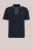 WE Fashion – Heren regular fit polo met structuur en embroidery – Regular fit – Donkerblauw – Katoen –