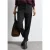 Mid Waist Slim Leg Hose met feines Muster
